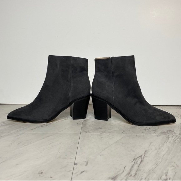 New! 14th & Union Block Heel Gray Bootie 6 1/2 - Picture 6 of 13